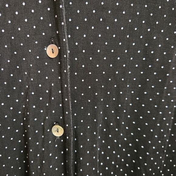 Ronni Nicole Vintage 90s Preppy Classic Polka Dot Button-Up Midi Shirt Dress 14 - Picture 7 of 12